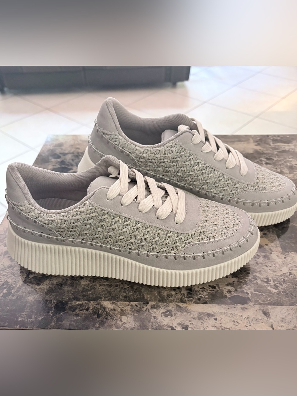 NWOT Oasis Society Textured Woven Parma Platform Sneaker - Size 8.5